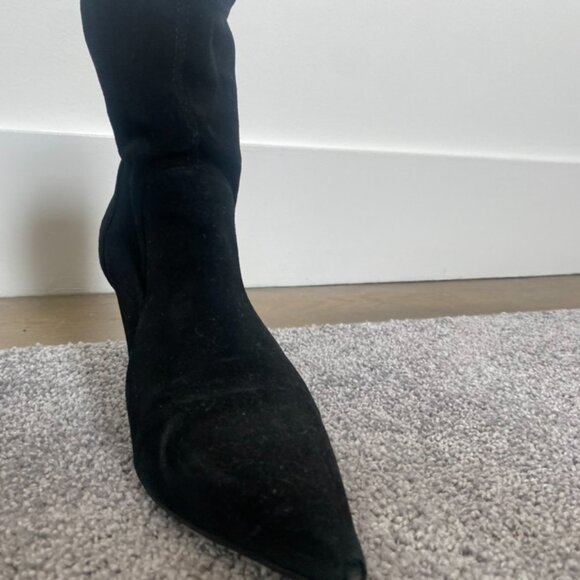 Stuart Weitzman STUART 75 STRETCH BOOTIES in Black Suede size: 5.5 - Picture 10 of 11
